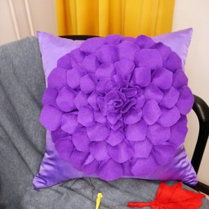 3-D Jättikukka tyynynpäällinen t.lila + tyyny